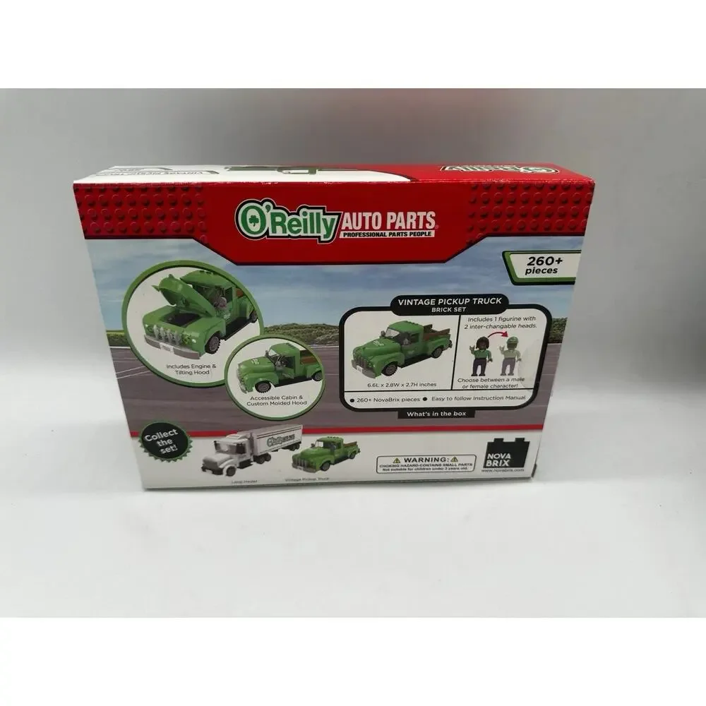 O'Reilly Auto Parts Vintage Brick Set Pickup Truck Nova Compatible With Legos